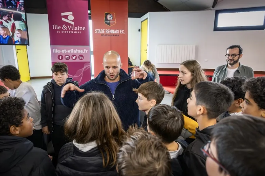 Le judoka Ugo Legrand s'est confié aux collégiens de Mont-fort-sur-Meu